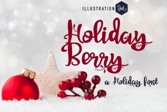 Holiday Berry: A Handwritten Script Font for Festive Web Design