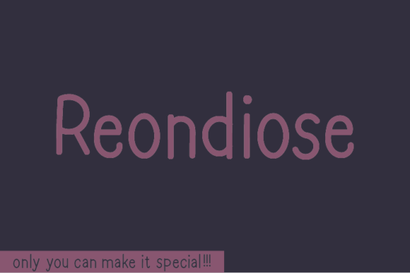 Reondiose: A Natural Handwritten Font for Editorial Design