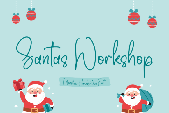Santas Workshop: A Handwritten Script Font for Digital Branding