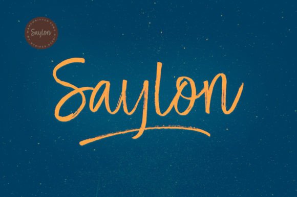 Saylon: A Romantic Brushed Calligraphy Typeface for Handmade Creators