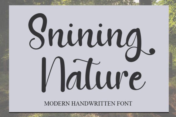 Shining Nature: A Modern Handwritten Typeface for Real Branding