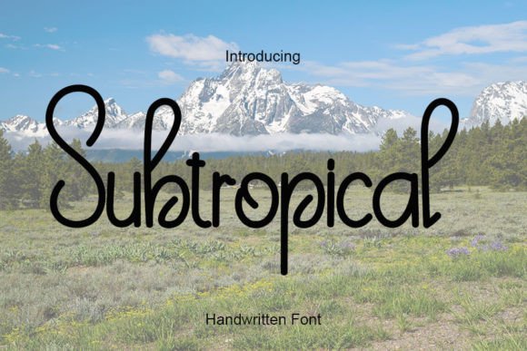 Subtropical: A Handwritten Font That Makes Your Brand Feel Like Home