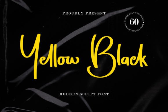 Yellow Black: A Script Font That Balances Charm and Clarity